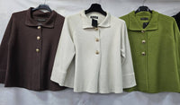 Gold Button Knitted Cape Cardigan