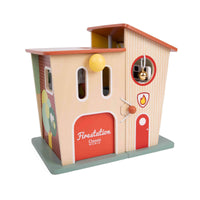 Classic World Wooden Fire Station – Kids Pretend Play Set