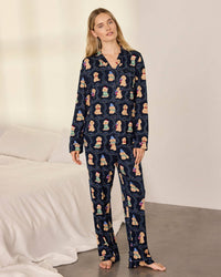 Christmas Chip the Cockapoo Portraits Print Long Pyjama Set
