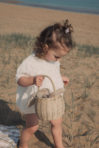 Minnie & Monty - White Daisy Short Puff Sleeve Romper