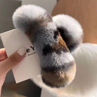 Faux Fur Plush Hair Claw Clip