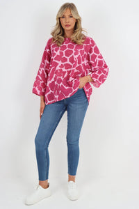 Italian Animal Print Cotton Top