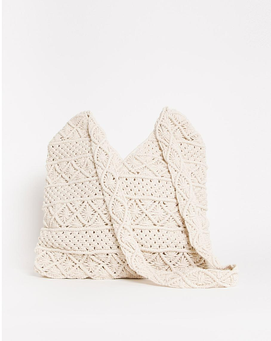 EcoChic Macrame Tote Bag_Bohemian Eco-friendly Handbag