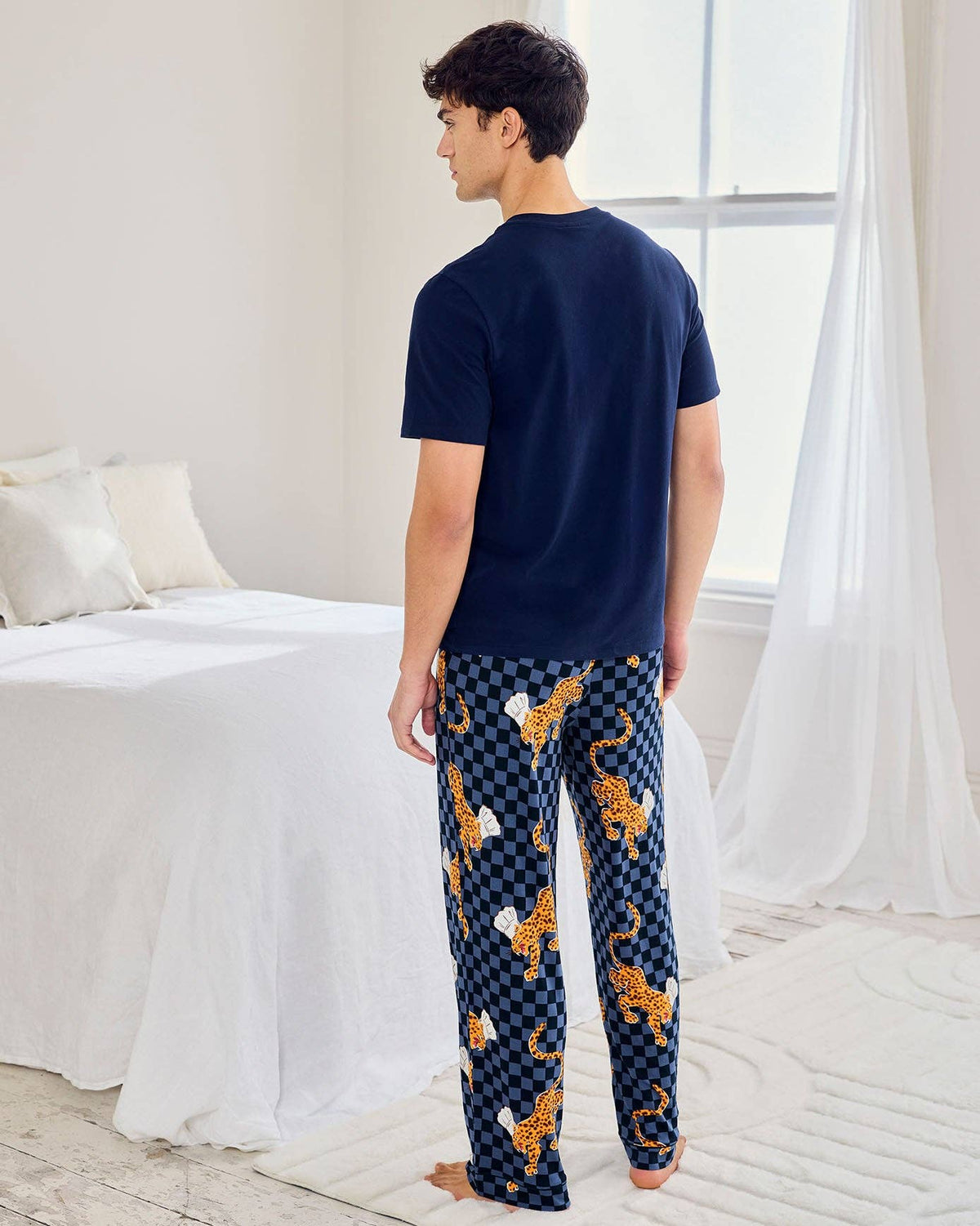 Leopard Chef Print Crew Long Pyjama Set
