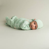 Newborn/ Home Coming Set - Mint with cream turtle design