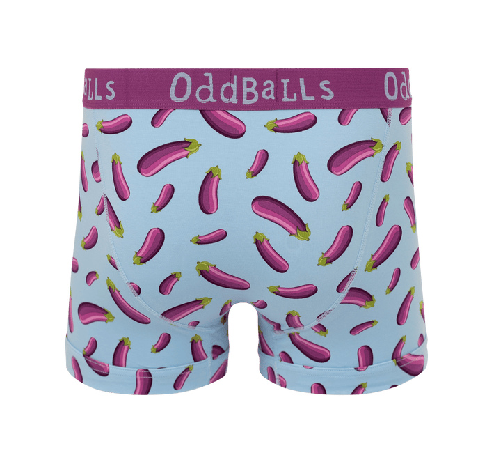Aubergine - emoji®- Mens Cotton Boxer Shorts