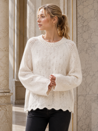 Pointelle Openwork Knitted Jumper