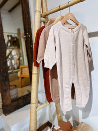 Knit Baby Onesie with Buttons