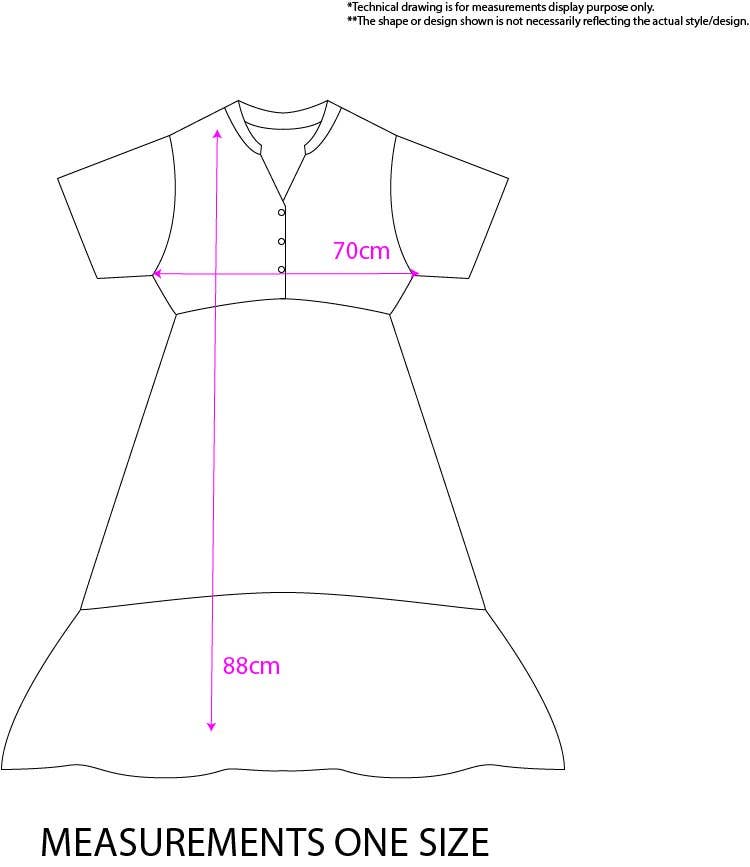 Crinkle Cotton Frill Detail Smock Dress