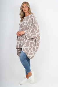 Italian Animal Print Oversized Boxy Top