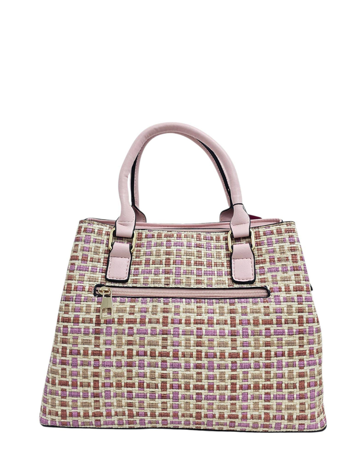 Medium Size Multicolour Front Pocket Two-toned Tote Bag