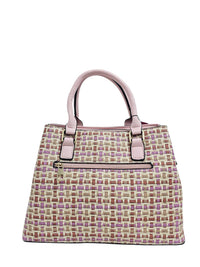 Medium Size Multicolour Front Pocket Two-toned Tote Bag