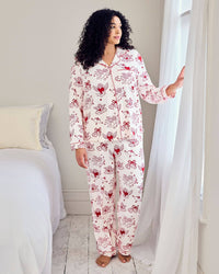 Chelsea Peers - Valentine's Cherubs Print Long Pyjama Set