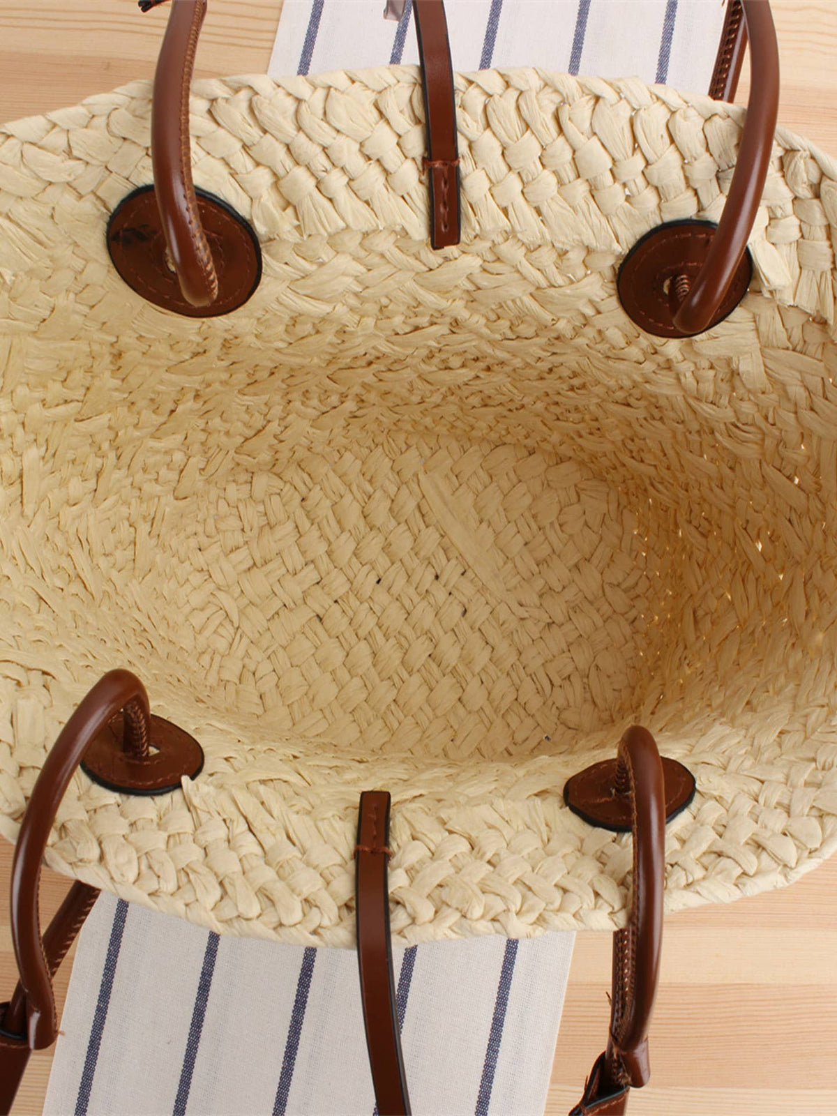 Small Medium Paper Straw Basket Shoulder Bag-CL-39