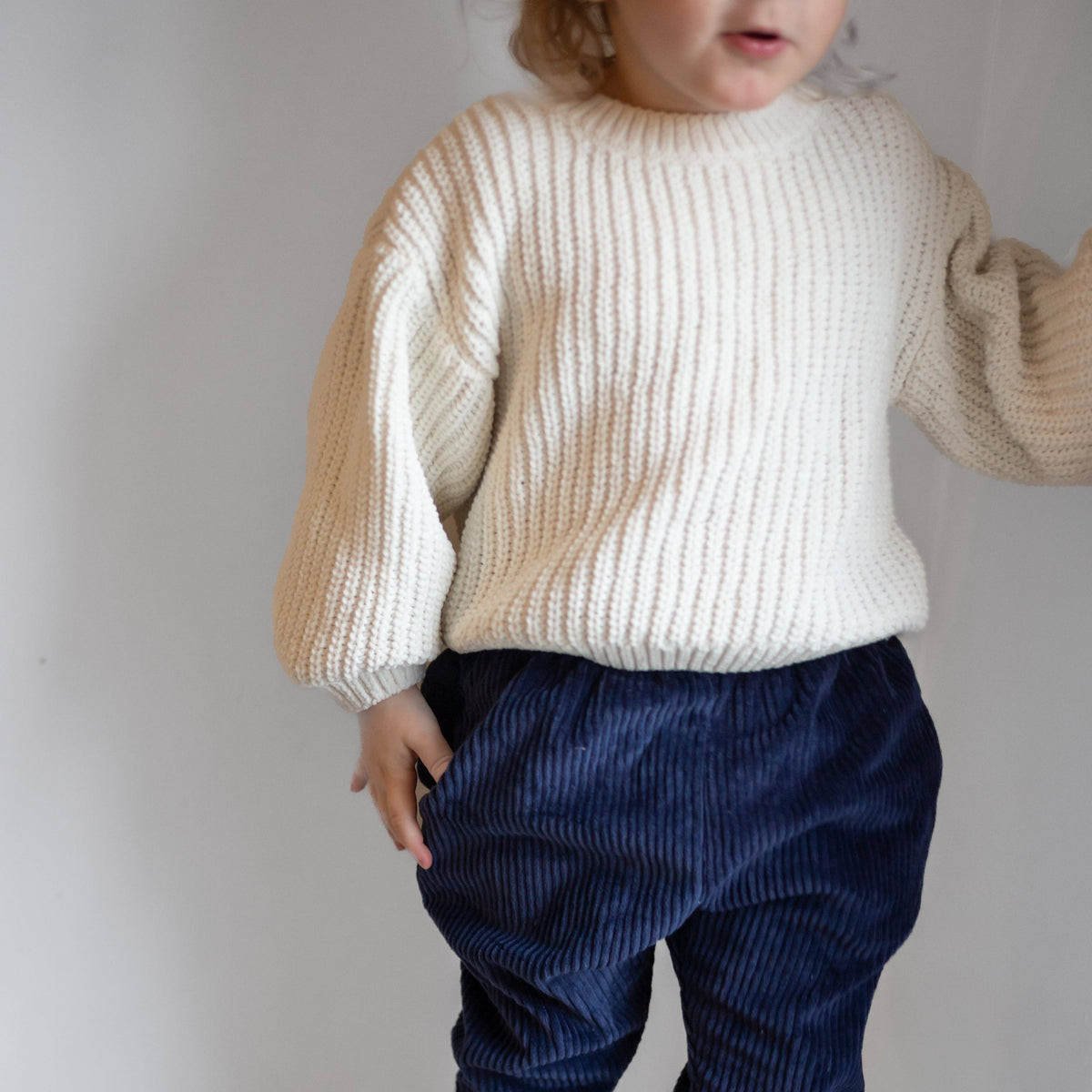 Navy Corduroy "Kid Fit" Trousers