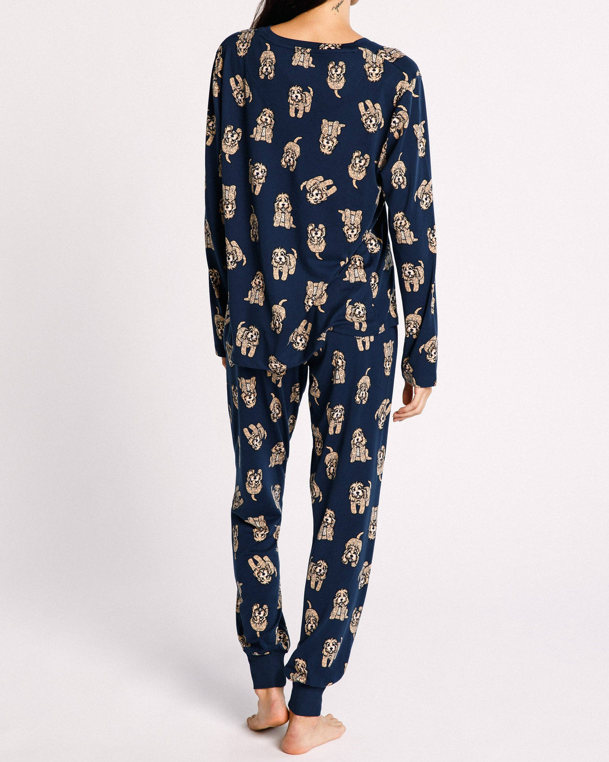 Cockapoo Pyjamas Female Chelsea Peers - Navy Cockapoo Print – The Elephants Pyjamas