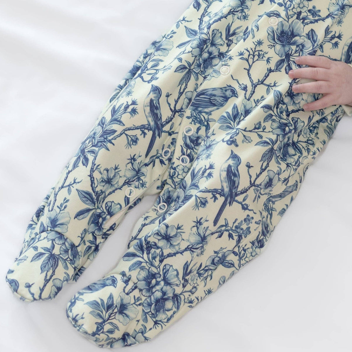 Unisex Baby Cotton Sleepsuit (Onesie) – Willow Flower Print