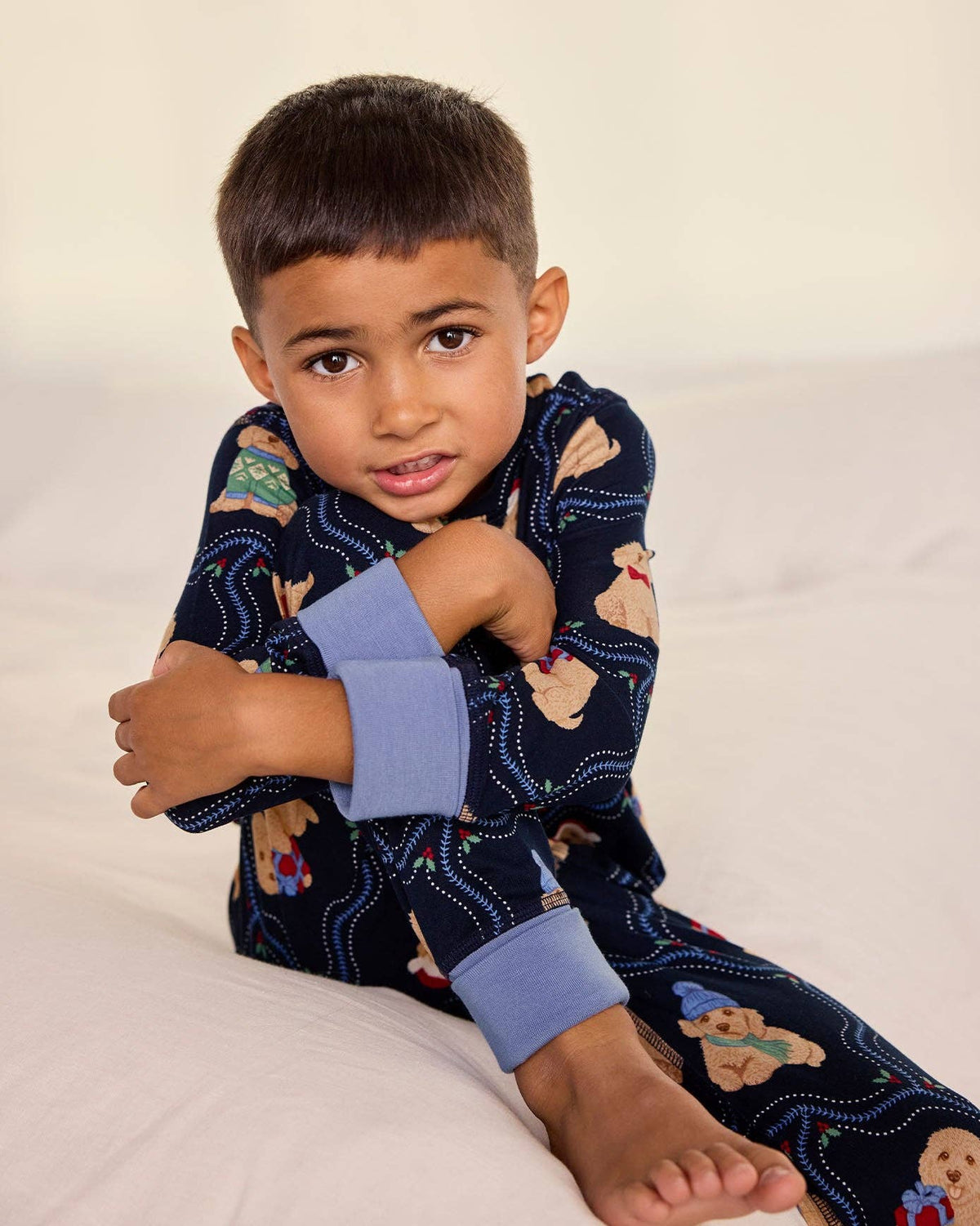 Kids Christmas Chip the Cockapoo Portraits Print Long Pyjama Set