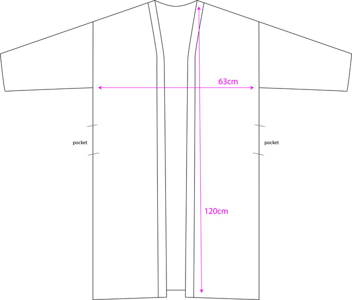 FULL LENGTH LIGHTWEIGHT CARDIGAN WITH SIDE POCKETS 