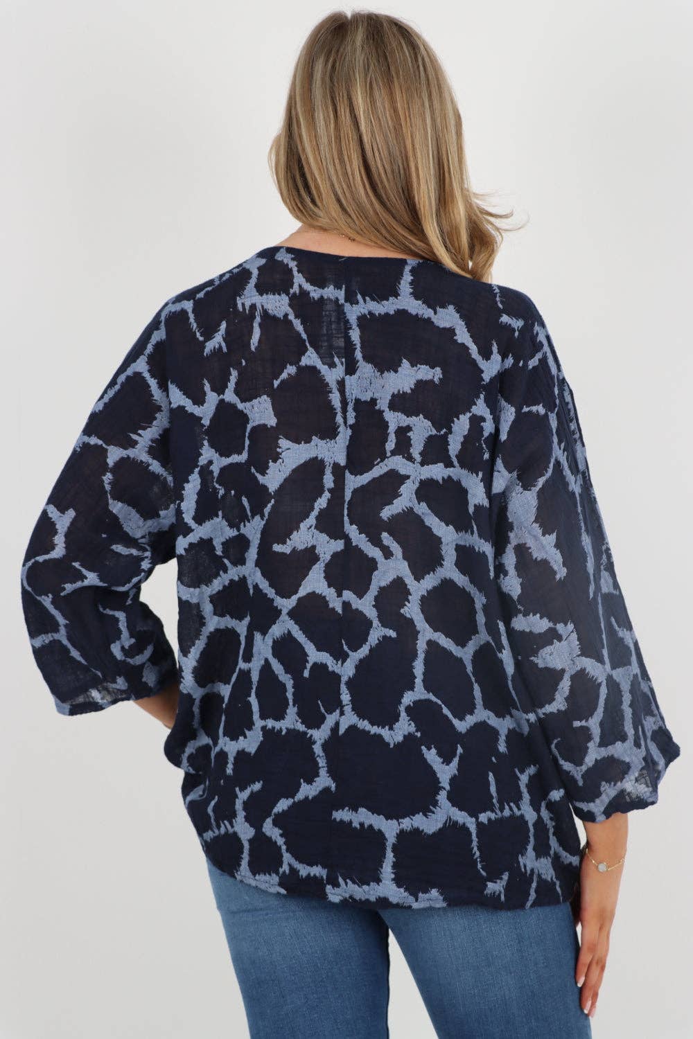 Italian Animal Print Cotton Top