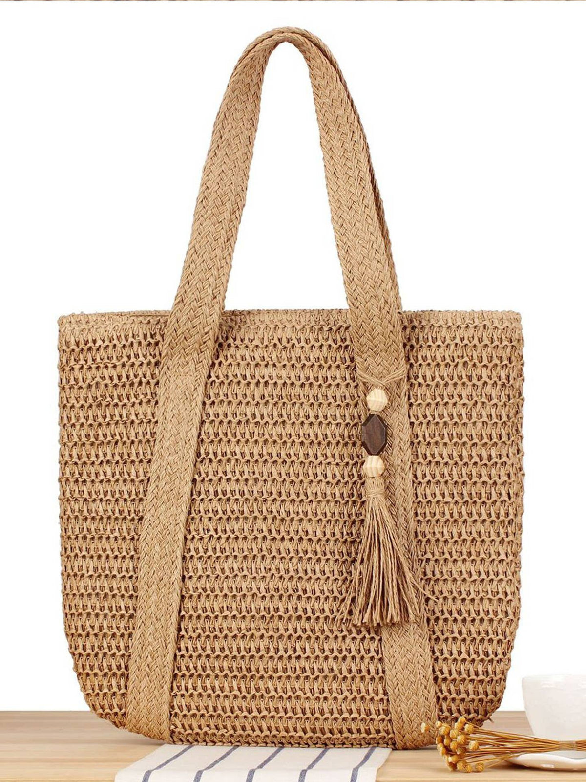 Large Size Paper Straw Tote Bag -CL-40