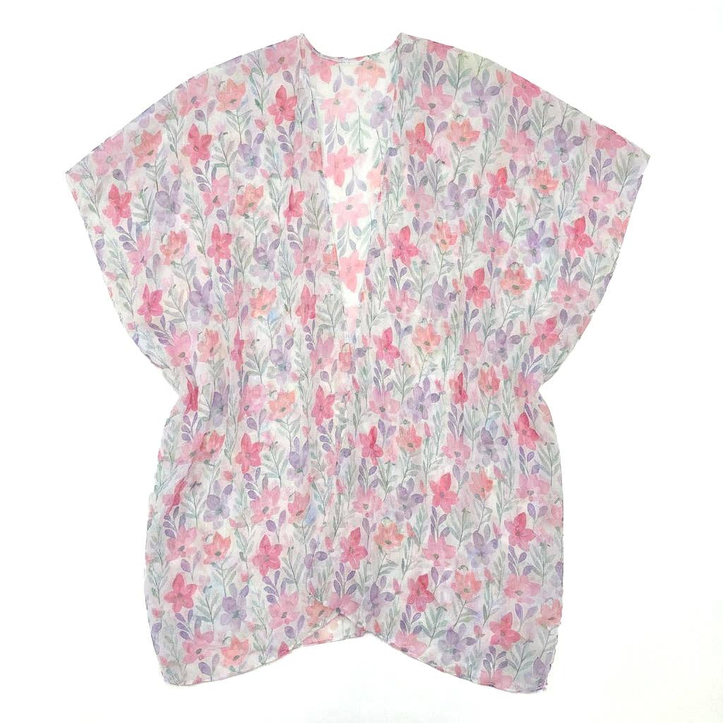 Pastel Flowers Cover Up/Kaftan (90x90cm) - Exclusive Design