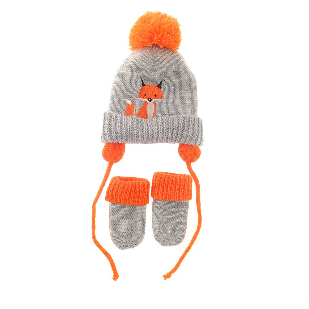 Fox Wooly Hat and Mittens