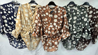 Dot Tencel Tie Top