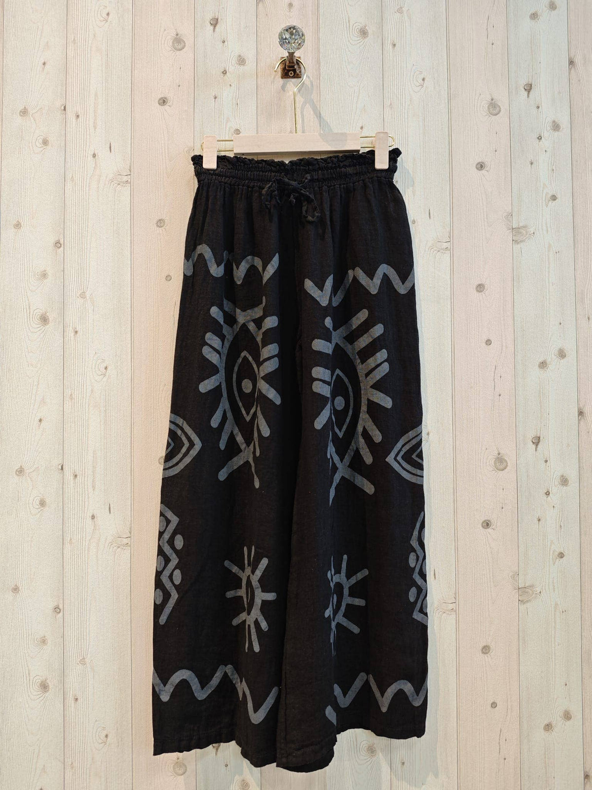 PRINTED TROUSERS 100% LINEN - Ref-7193