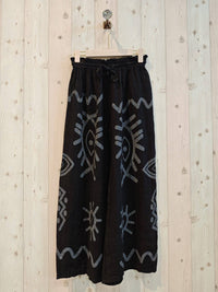 PRINTED TROUSERS 100% LINEN - Ref-7193