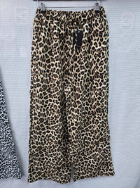 Leopard Printed Wide Leg Palazzo Trousers