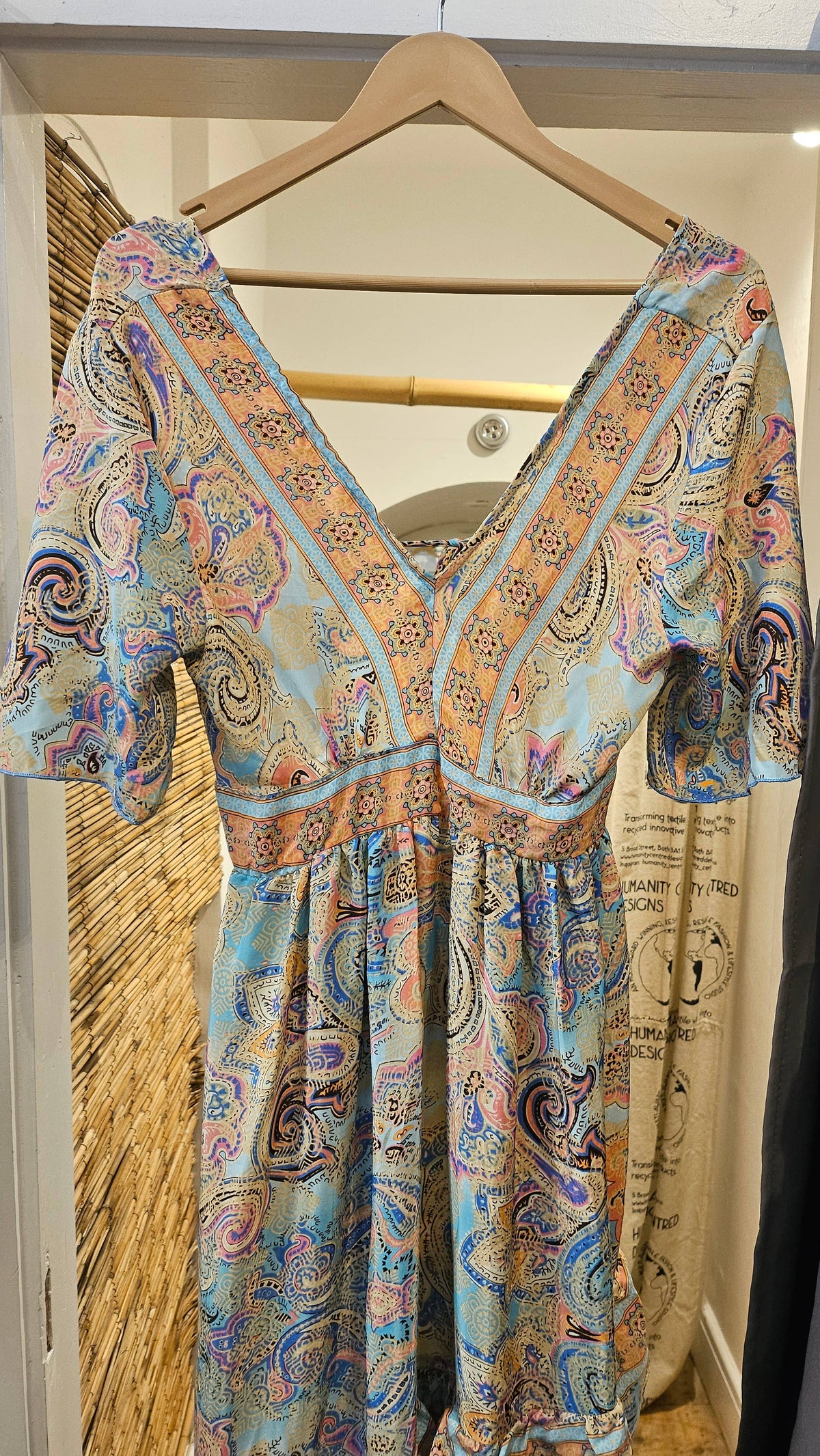 Boho Backless Summer Maxi Dress Romantic Paisley Gown
