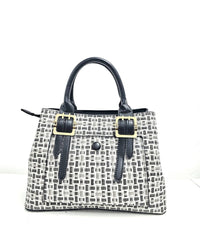 Medium Size Multicolour Front Pocket Two-toned Tote Bag