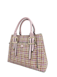 Medium Size Multicolour Front Pocket Two-toned Tote Bag