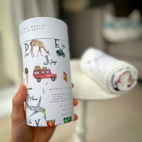 Bamboo Baby Swaddle Blanket, Alphabet Print
