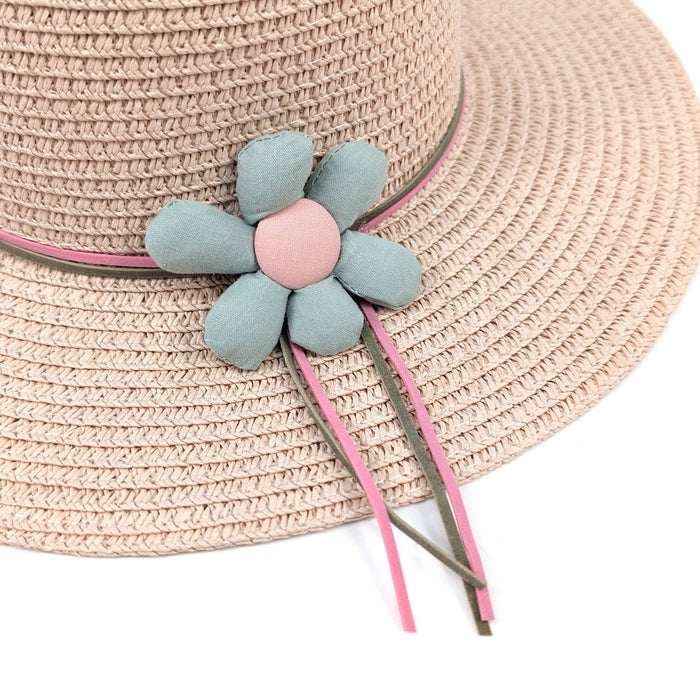 Black Ginger - Childrens Foldable Hat - Pink Flower (54cm)