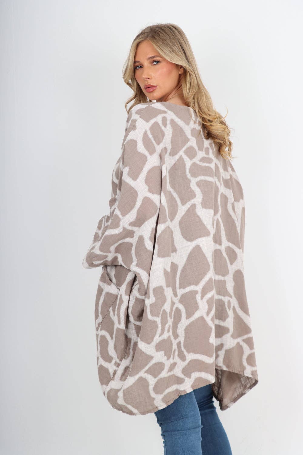 Italian Animal Print Oversized Boxy Top