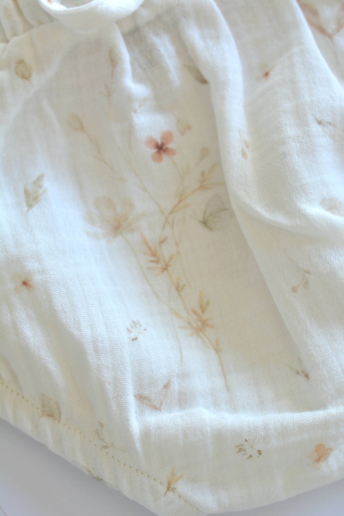 Baby Flower Patterned Muslin Bloomers 100% Cotton