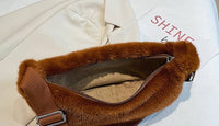 Soft Faux Fur Cross Body Bag Chest Bag