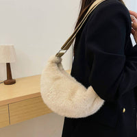 Soft Faux Fur Cross Body Bag Chest Bag