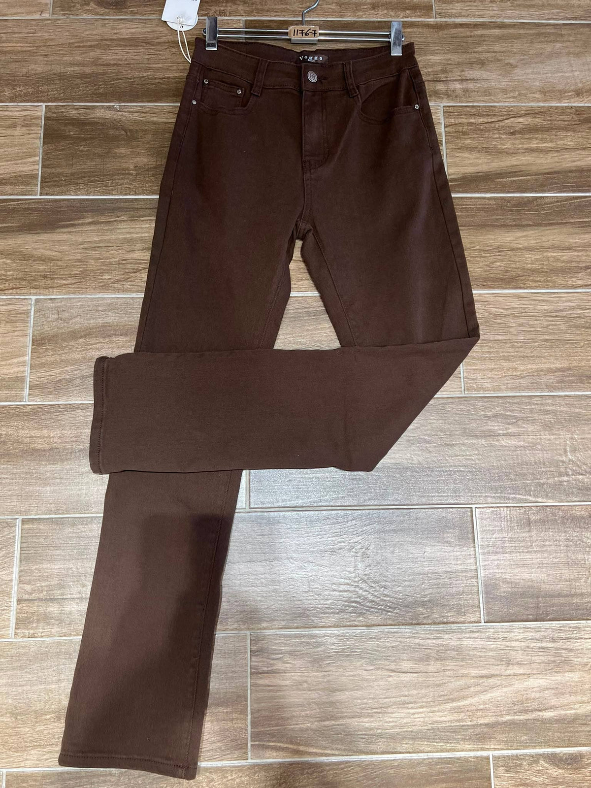 Chocolate brown straight leg voggo jeans