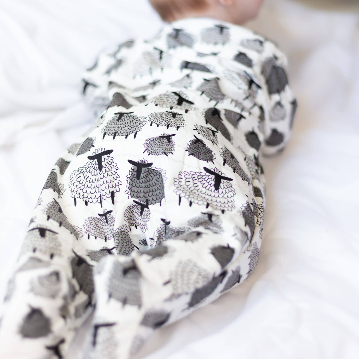 Unisex Baby Cotton Sleepsuit (Onesie) – Sheep Print