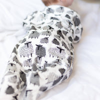 Unisex Baby Cotton Sleepsuit (Onesie) – Sheep Print