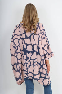 Italian Animal Print Oversized Boxy Top
