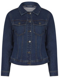Kurt Muller Mid Denim Blue Cotton Stretch Jacket