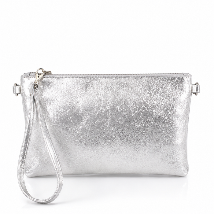VP8890 Italian Metallic Leather Clutch Bag