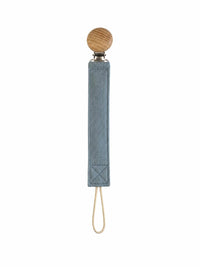Pacifier holder in organic cotton with anti-loss clip
