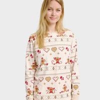 Julecookie Pyjamas Beige – Kvinder