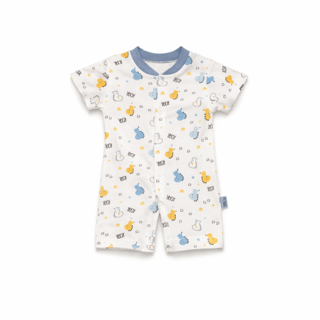Little Dino Muslin Shortie Romper - 3-Size Bundle