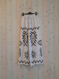 PRINTED TROUSERS 100% LINEN - Ref-7193